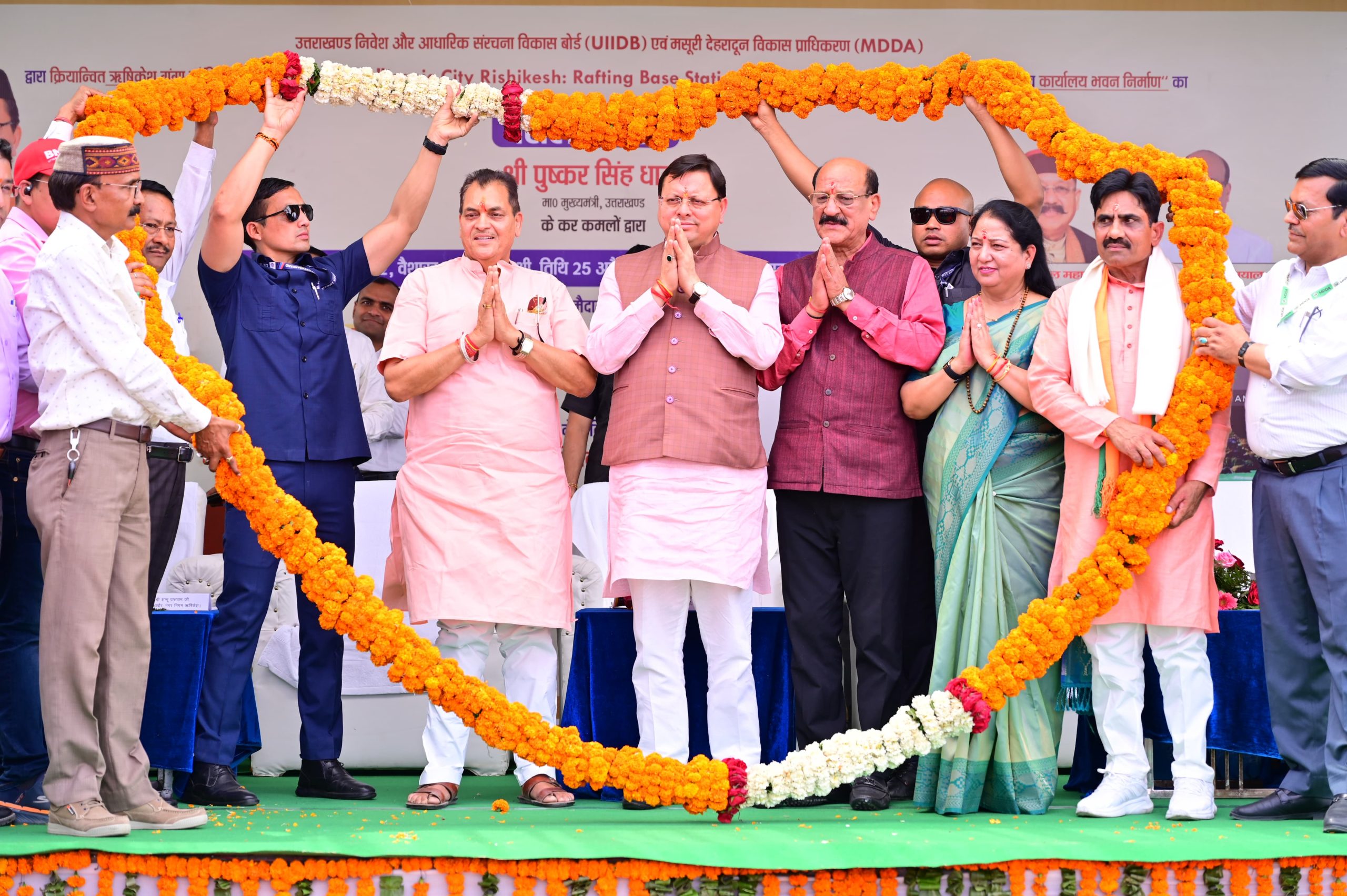 मुख्यमंत्री धामी ने किया आइकॉनिक सिटी ऋषिकेश राफ्टिंग बेस स्टेशन का शिलान्यास