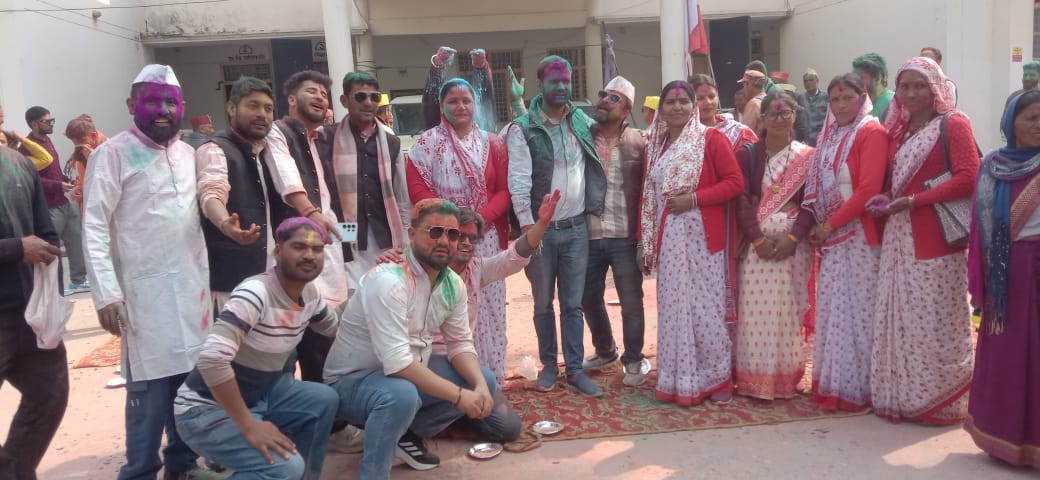विकास भवन में पहली बार हुआ होली मिलन समारोह का आयोजन